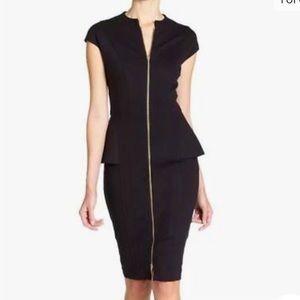 NWT TED BAKER SIONA SEAM BLACK DETAILED CONTOURED DRESS TB SIZE 1